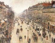 Camille Pissarro The Boulevard Montmartte on a Cloudy Morning oil painting artist
